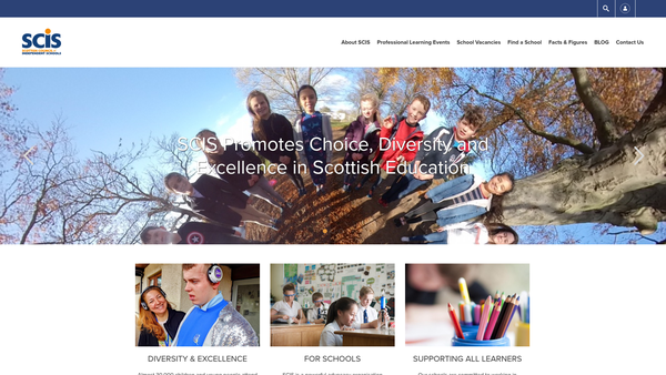 Screenshot of the Scottish Council Of Independent Schools website