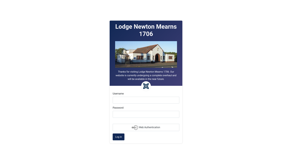 Screenshot of the Lodge Newton Mearns No 1706 Benevolent Fund website
