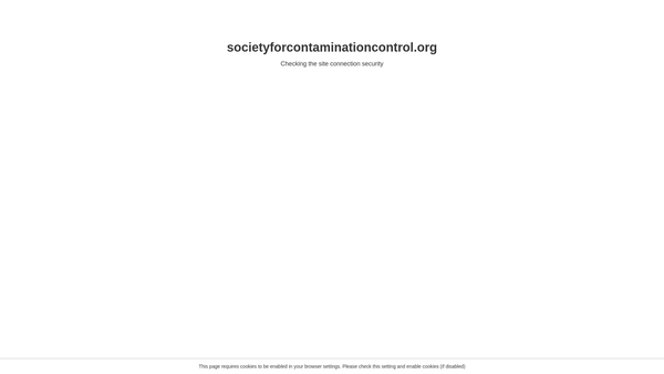 Screenshot of the Scottish Society For Contamination Control website