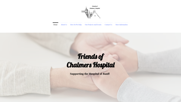 Screenshot of the Friends Of Chalmers Hospital website
