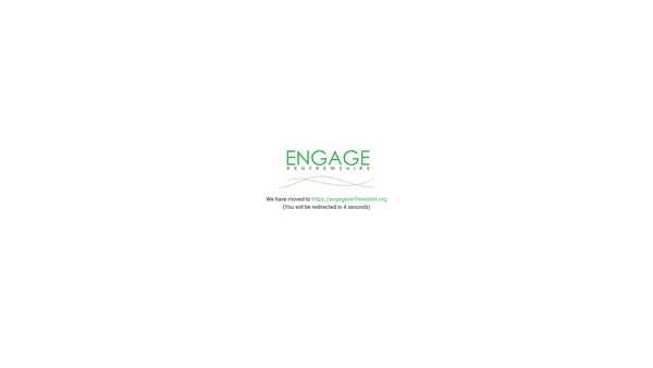 Screenshot of the Engage Renfrewshire website