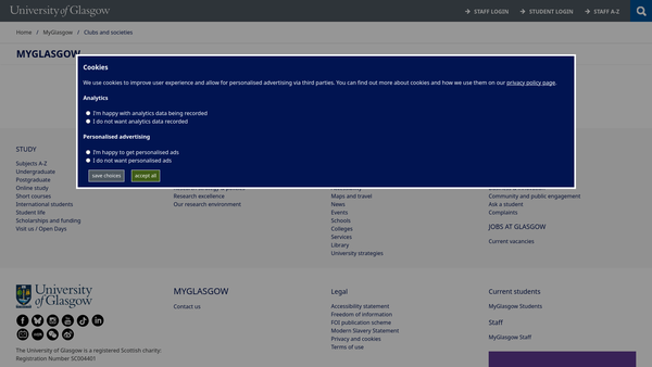 Screenshot of the Mackintosh Trust website