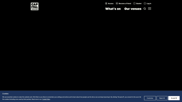 Screenshot of the Capital Theatres website