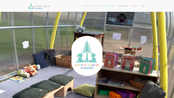 Screenshot of the Little Larch Nursery website