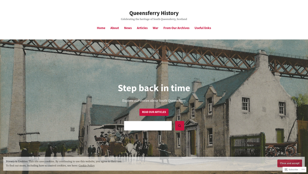 Screenshot of the Queensferry History Group website