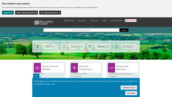 Screenshot of the David Forrester Bequest website