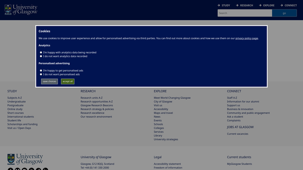 Screenshot of the The Association of Business Historians website