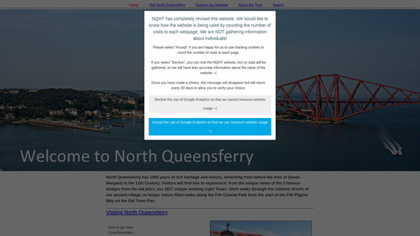 Screenshot of the North Queensferry Heritage Trust website