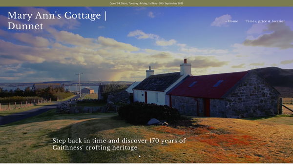 Screenshot of the Caithness Heritage Trust website