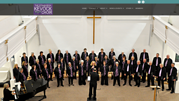 Screenshot of the The Edinburgh Kevock Choir website