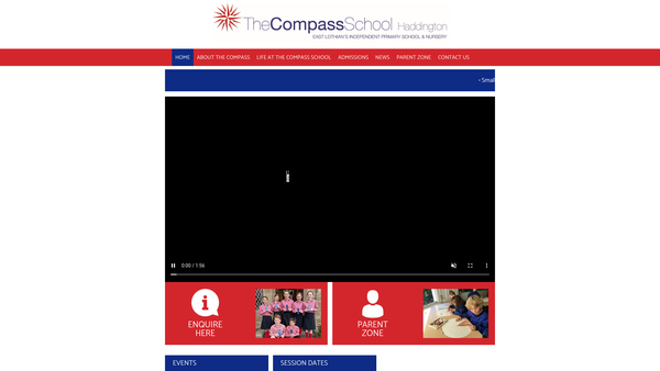 Screenshot of the Compass School website