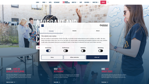 Screenshot of the The National Piping Centre website