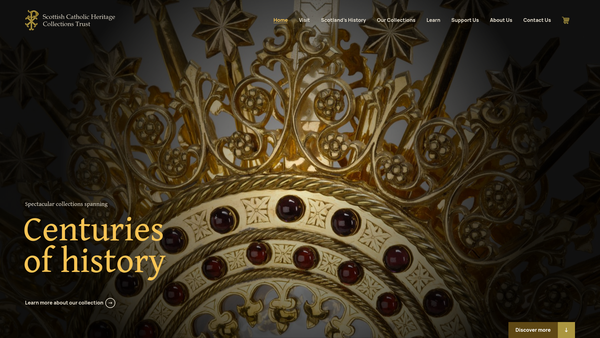 Screenshot of the Scottish Catholic Heritage Collections Trust website
