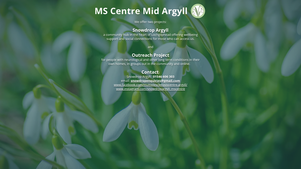 Screenshot of the Snowdrop Argyll Ltd website