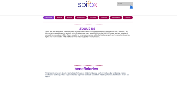 Screenshot of the Scottish Property Industry Festival Of Christmas website