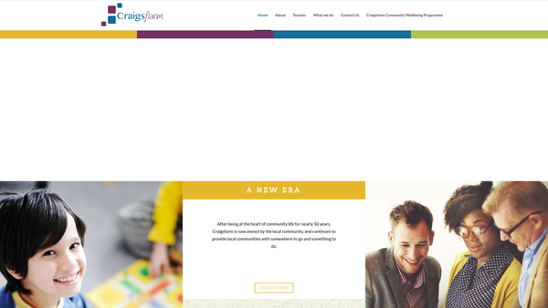 Screenshot of the Craigsfarm Community Development Project Ltd website