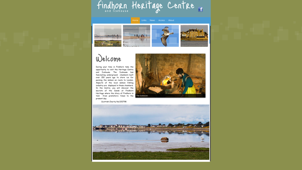 Screenshot of the Findhorn Village Heritage Company website