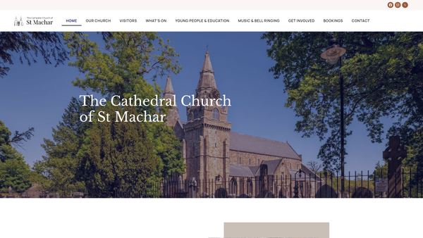 Screenshot of the St Machar's Cathedral Belfry Fund website