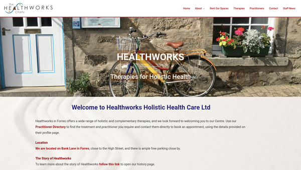 Screenshot of the Holistic Health Care Ltd website