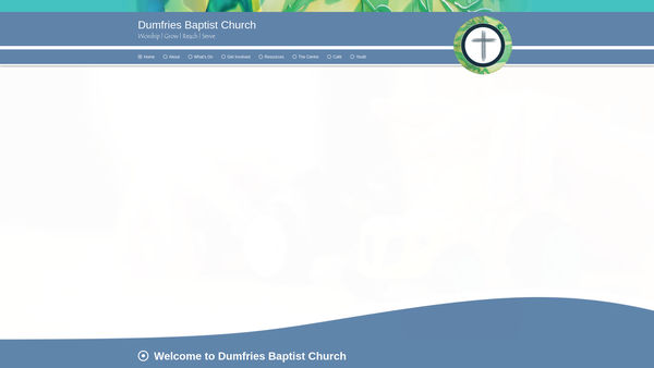 Screenshot of the Dumfries Baptist Church website