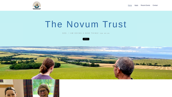 Screenshot of the Novum Trust website