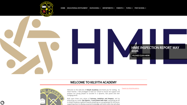 Screenshot of the Kilsyth Academy School Fund website