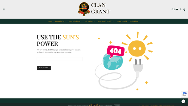 Screenshot of the Clan Grant Centre Trust website