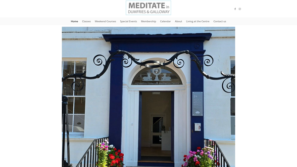 Screenshot of the Vajrasattva Kadampa Meditation Centre website