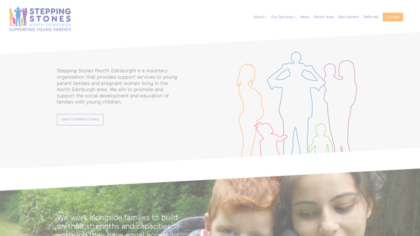 Screenshot of the Stepping Stones (North Edinburgh) website