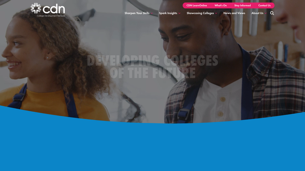 Screenshot of the College Development Network website