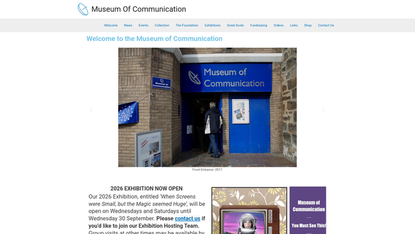 Screenshot of the Museum Of Communication Foundation Trust website