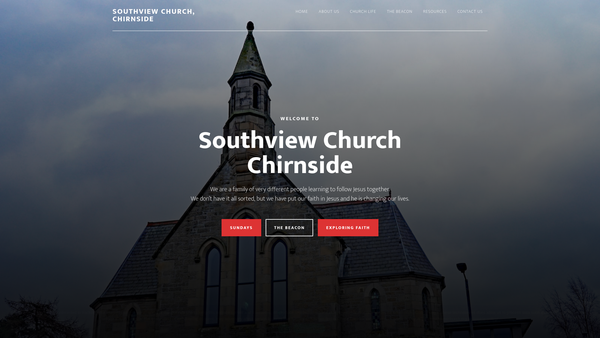 Screenshot of the Southview Evangelical Church website