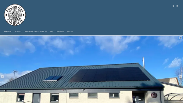 Screenshot of the Findon Hall Management Committee website