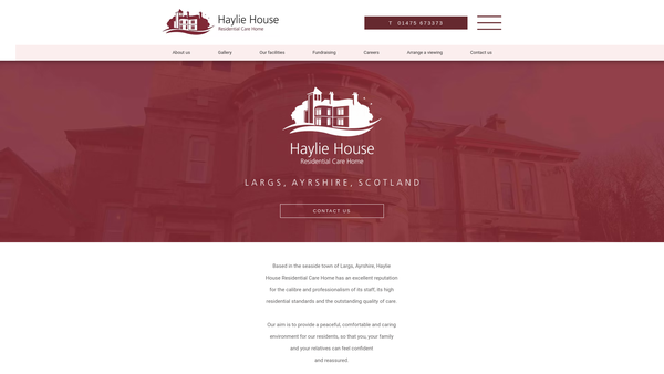 Screenshot of the Haylie House Trustees Limited website