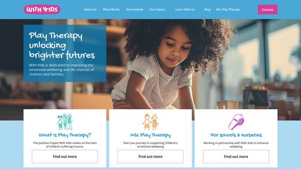 Screenshot of the With Kids website