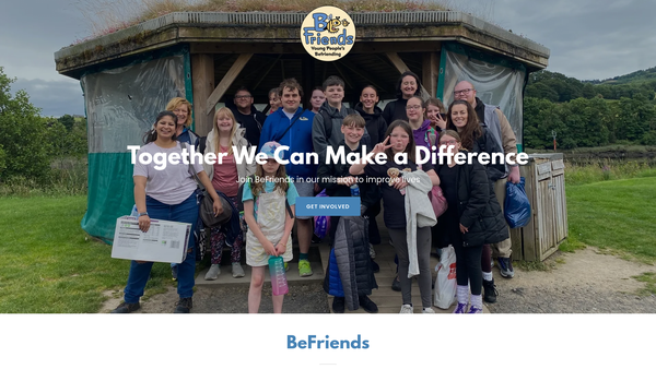 Screenshot of the BeFriends Limited website