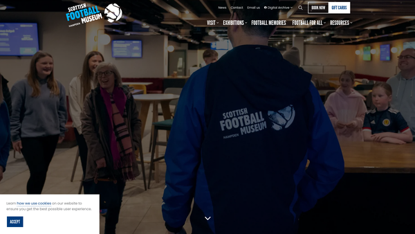 Screenshot of the Scottish Football Association Museum Trust website