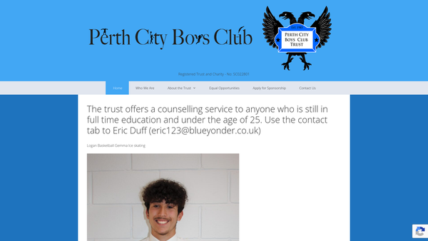 Screenshot of the Perth City Club Charitable Trust website