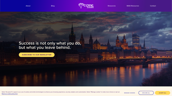 Screenshot of the COPE Scotland website