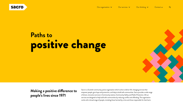 Screenshot of the Sacro Trust website