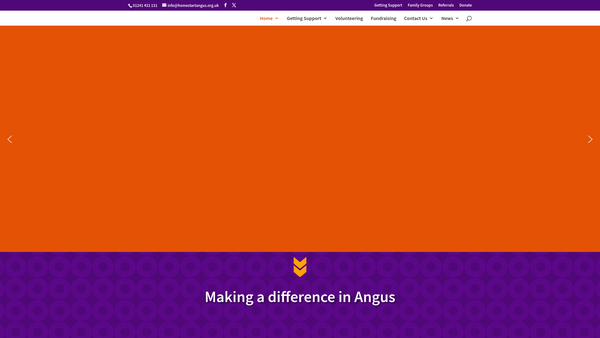 Screenshot of the Home-Start (Angus) website