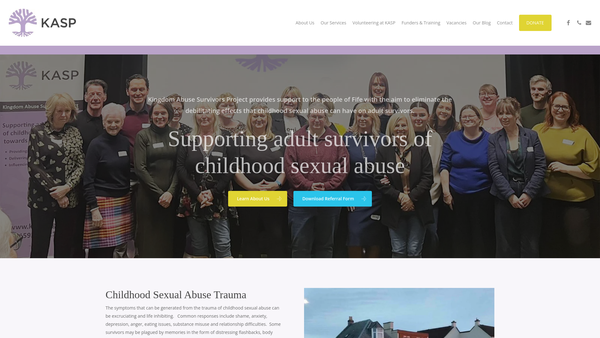 Screenshot of the Kingdom Abuse Survivors Project website