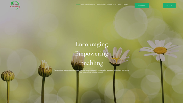 Screenshot of the Cairns Counselling website