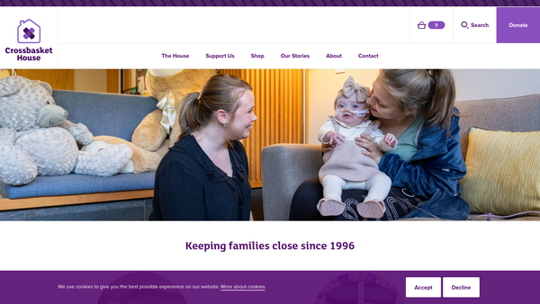 Screenshot of the The House at Glasgow Children’s Hospital Limited website