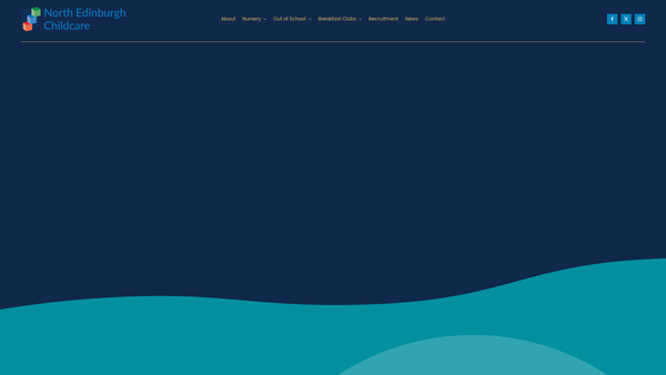 Screenshot of the North Edinburgh Childcare website