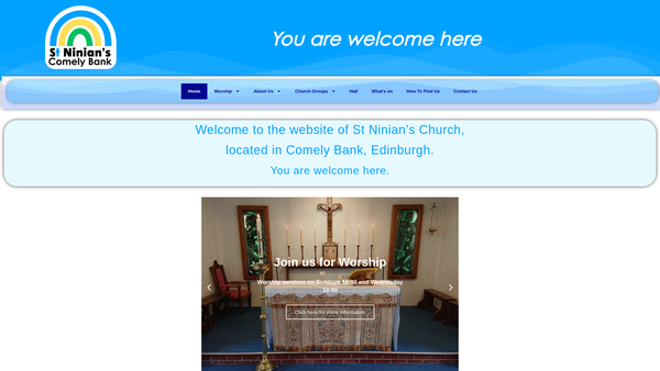 Screenshot of the St Ninians Scottish Episcopal Church: Edinburgh website