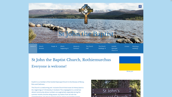 Screenshot of the St John The Baptist Episcopal Church: Rothiemurchus website