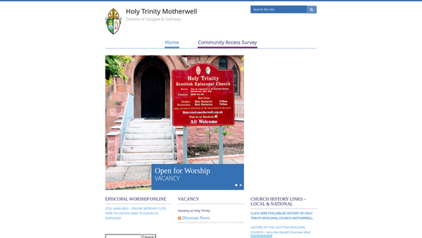 Screenshot of the Holy Trinity Episcopal Church website