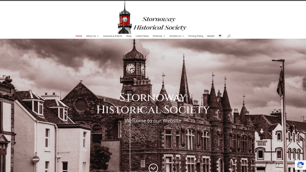 Screenshot of the Stornoway Historical Society website