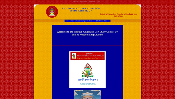 Screenshot of the Tibetan Yungdrung Bon Study Centre website
